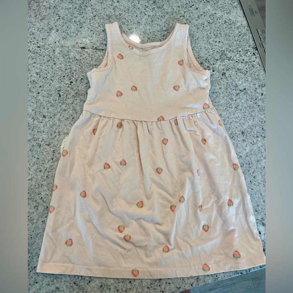 H&M dress strawberries toddler girl 3T/4T